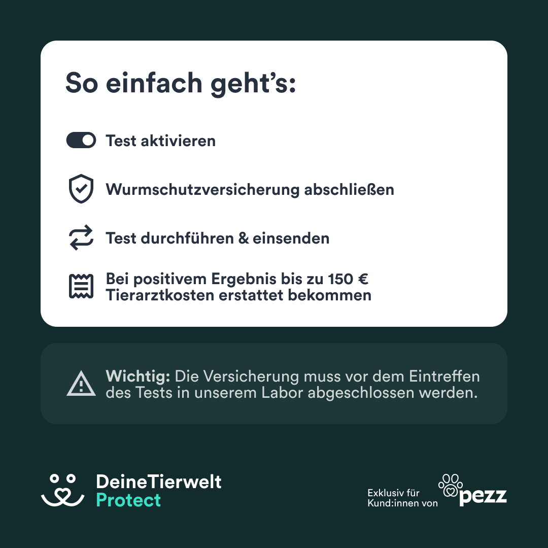 Deine Tierwelt - Wurmschutzversicherung - Anweisungen